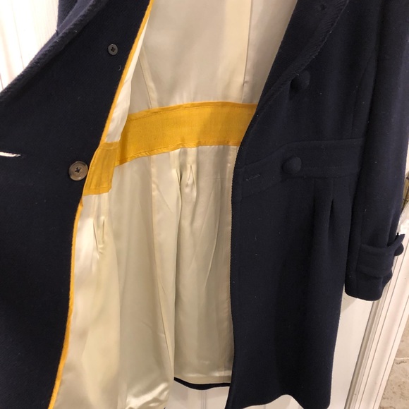 Jcrew coat size 2 navy 56% wool. - Picture 5 of 8